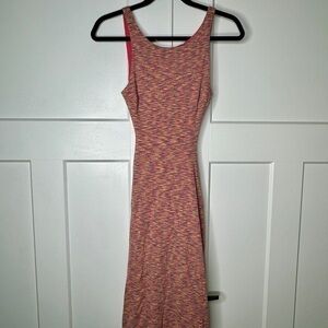 Bebe Open Back Striped Jersey Dress